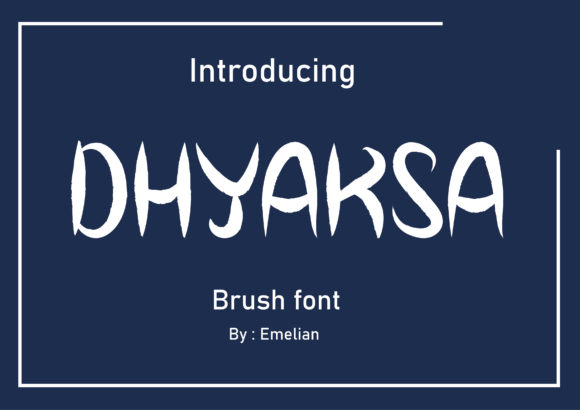 Dhyaksa: A Bold Display Font for Creative Projects