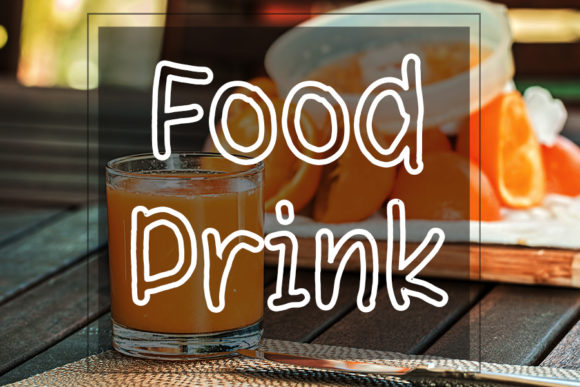 Food Drink Font for Creative Projects
