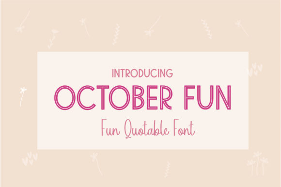 October Fun Font for Web Design